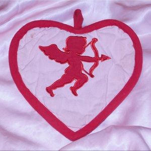 Pink Cupid kitchen mitt potholder